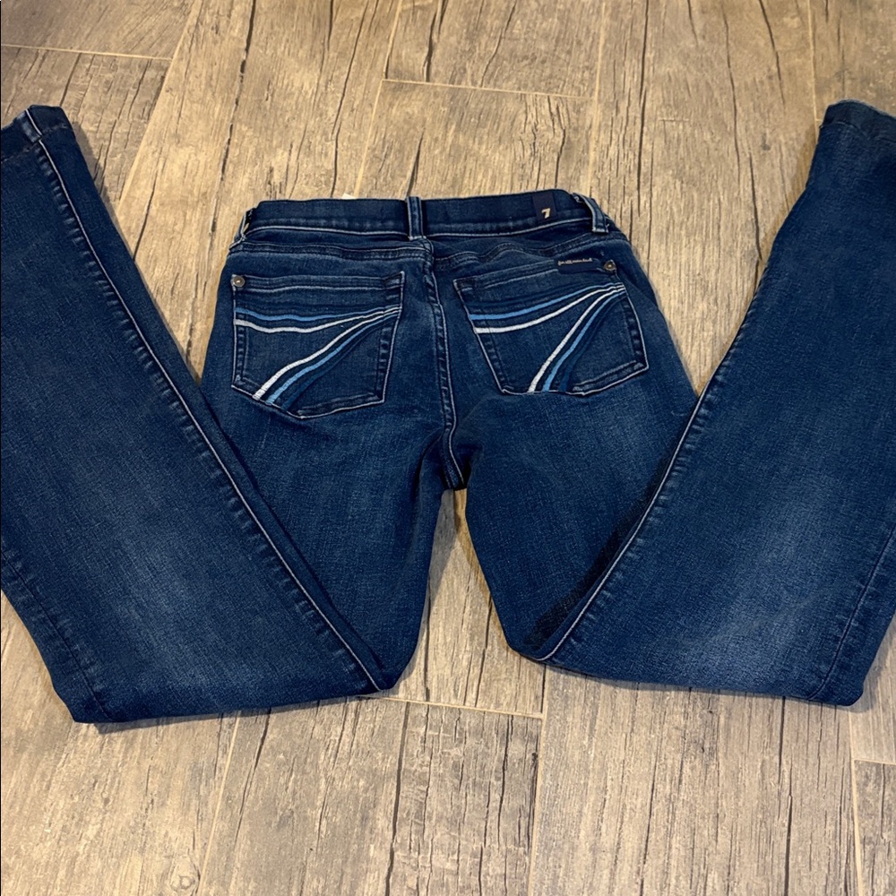 Dark Blue Women's Jeans - Picture 2 of 4